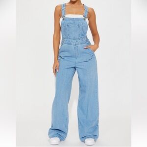 Women's Light Blue Denim Overalls
